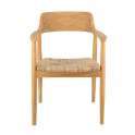 Sillon Comedor Teca Natural y Asiento Anea - Serie Alogny