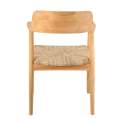 Sillon Comedor Teca Natural y Asiento Anea - Serie Alogny