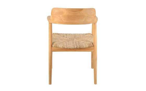 Sillon Comedor Teca Natural y Asiento Anea - Serie Alogny