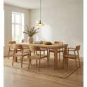 Sillon Comedor Teca Natural y Asiento Anea - Serie Alogny