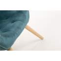 Sillon Comedor Terciopelo Azul Capitonee Saoul