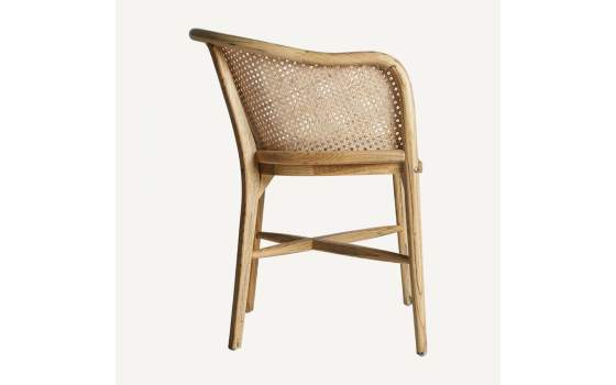 Sillon Contemporaneo Madera Rejilla Tapizado Serie Nuchis