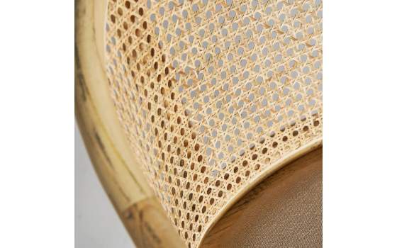 Sillon Contemporaneo Madera Rejilla Tapizado Serie Nuchis