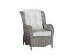 Sillon De Mimbre y Rattan Glaseado Gris Duque