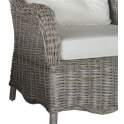 Sillon De Mimbre y Rattan Glaseado Gris Duque