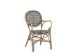 Sillon Decoracion Exterior Bistro Rattan y Negro Serie Alnehan