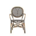 Sillon Decoracion Exterior Bistro Rattan y Negro Serie Alnehan