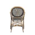 Sillon Decoracion Exterior Bistro Rattan y Negro Serie Alnehan
