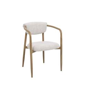 Sillon Diseño Actual Tapizado Chenilla Gruesa Beige Agoult
