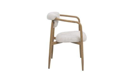 Sillon Diseño Actual Tapizado Chenilla Gruesa Beige Agoult