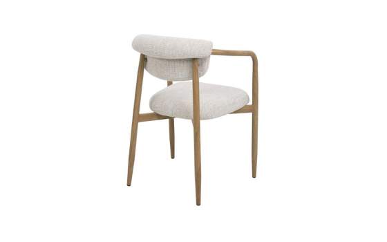 Sillon Diseño Actual Tapizado Chenilla Gruesa Beige Agoult