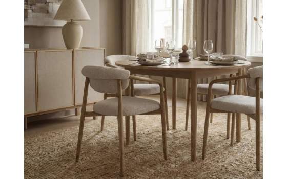 Sillon Diseño Actual Tapizado Chenilla Gruesa Beige Agoult