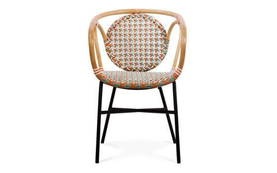 Sillon Diseño Metal Ratan Tejido Plastico Serie Rock