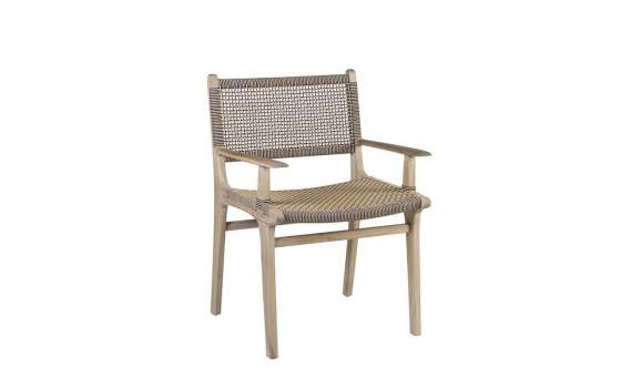 Sillon Diseño Moderno en Teca y Cuerda Serie Briasag