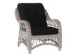 Sillon en Rattan Gris con Cojines en Negro Kubu