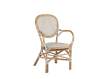 Sillon Exterior Bistro Rattan y Tejido Blanco Serie Alnehan