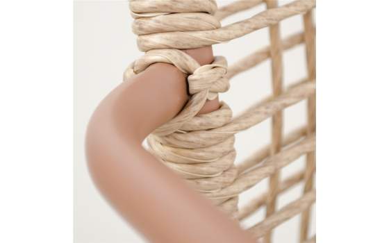 Sillon Exterior Moderno Acero Terracota Tejido Sintetico Lucca