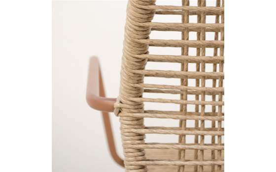 Sillon Exterior Moderno Acero Terracota Tejido Sintetico Lucca