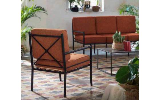 Sillon Forja 1 Plaza Con Cojines Nilo