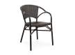 Sillon Frances Aluminio Tejido Sintetico Negro Gris Amelie