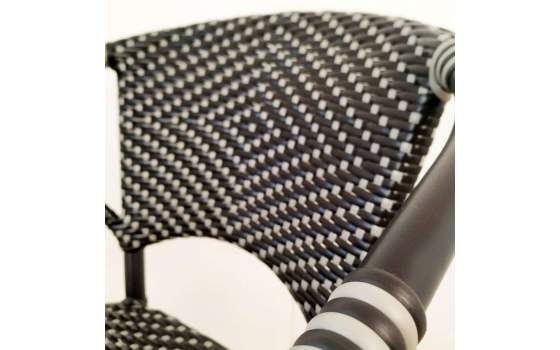 Sillon Frances Aluminio Tejido Sintetico Negro Gris Amelie Sillon Frances Aluminio Tejido Sintetico Negro Gris Amelie