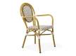 Sillon Frances Terraza Tejido Sintetico Blanco Cafe Amelie