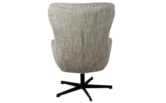 Sillon Giratorio con Reposapies Tapizado Marron Beige Airy