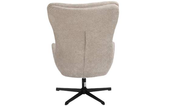 Sillon Giratorio con Reposapiés Tapizado Marron Beige Airy