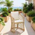 Sillon Jardin Aluminio y Ratan Sintetico con Cojines - Appio