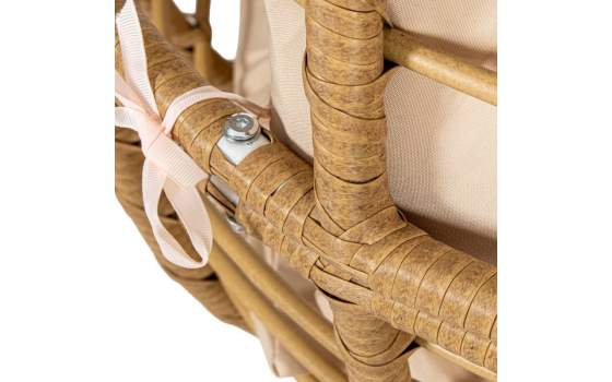 Sillon Jardin Giratorio Acero y Ratan Sintético - Serie Ahrana