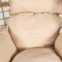 Sillon Jardin Giratorio Acero y Ratan Sintético - Serie Ahrana