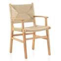 Sillon Madera Con Asiento Respaldo Trenzado Cuerda Serie Hevea Sillon Madera Con Asiento Respaldo Trenzado Cuerda Serie Hevea