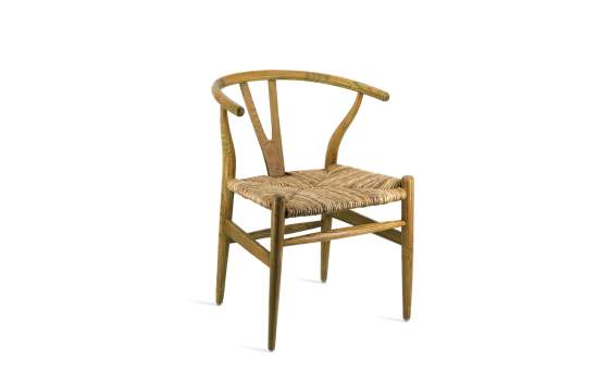 Sillon Madera Decape Verde y Anea Serie Anavis