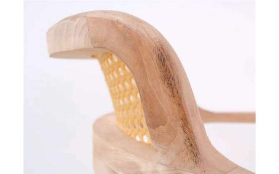 Sillon Madera Natural de Teca Actual con Rejilla Serie Tokio