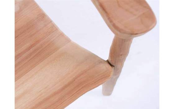 Sillon Madera Natural de Teca Actual con Rejilla Serie Tokio