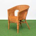 Sillon Medula Tejida y Armazon Rattan Color Miel Serie Arismas