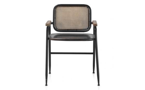 Sillon Metalico Negro Bronce Serie Adenaren