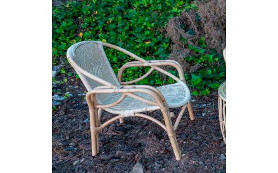 Sillon Moderno Rattan y Medula Natural Serie Aticos