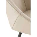 Sillon Moderno Tapizado Poli Piel Beige Patas Acero Ardusor