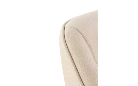 Sillon Moderno Tapizado Poli Piel Beige Patas Acero Ardusor