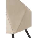 Sillon Moderno Tapizado Poli Piel Beige Patas Acero Ardusor