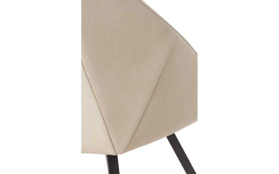 Sillon Moderno Tapizado Poli Piel Beige Patas Acero Ardusor