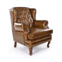 Sillon Orejero Piel Vintage Capitone - Serie Bristol