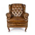 Sillon Orejero Piel Vintage Capitone - Serie Bristol