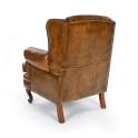 Sillon Orejero Piel Vintage Capitone - Serie Bristol