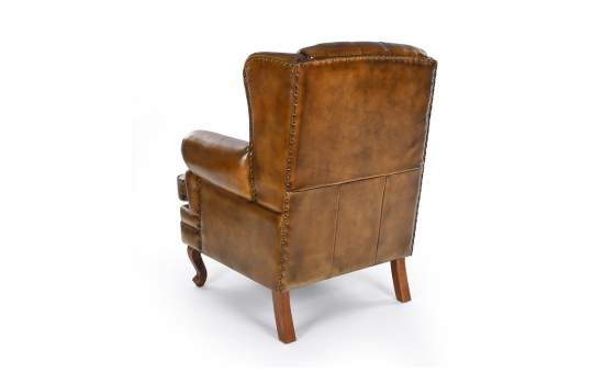 Sillon Orejero Piel Vintage Capitone - Serie Bristol