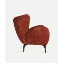 Sillon Orejero Salon Tapizado Marron  Serie Aprivas