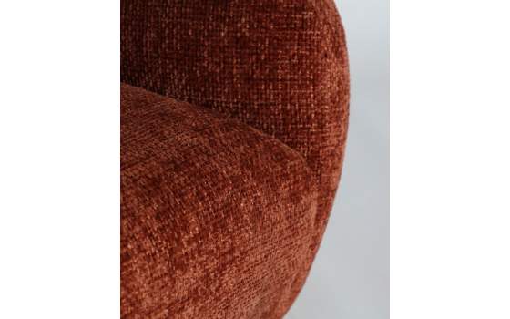 Sillon Orejero Salon Tapizado Marron  Serie Aprivas