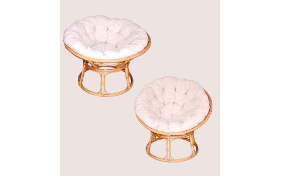 Sillon Papasan en Bambu con Cojin Agoiz