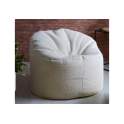 Sillon Puff Redondo 100 cm Tapizado Anat Color Beige Batran